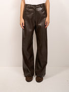TENSIONE IN - PANTALONE ECOPELLE LARGO TASCONI - CAFFE'