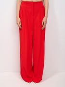 KONTATTO - WIDE PENCE TROUSERS - CAMPARI