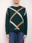 IDENTITY - MOHAIR CREW NECK SWEATER - GREEN