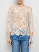 TENSIONE IN - BLUSA PIZZO - NATURALE