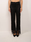 TENSIONE IN - PANTALONE PIZZO - NERO