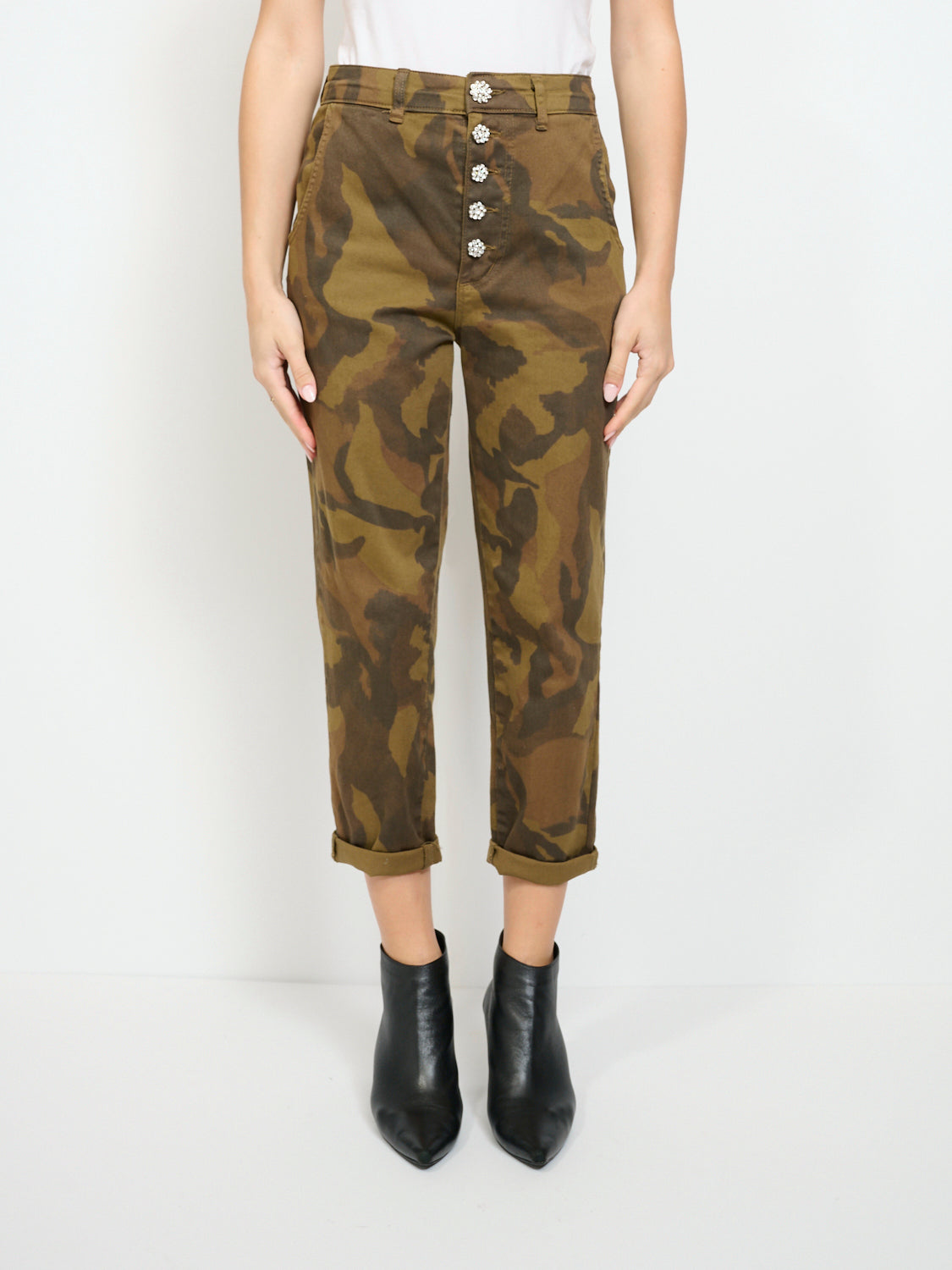 24 Cinghie Elastiche Per Pantaloni E Stivali - Stile Militare Verde E Nero