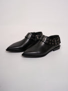 DIVINE FOLLIE - STUDDED BUCKLE SHOE - BLACK