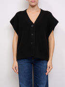 IDENTITY - VEST KNITTED - BLACK