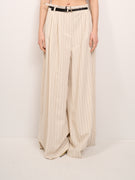 IMPERIAL - PINSTRIPE TROUSERS - CREAM