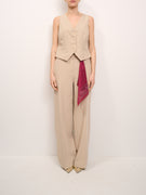 TENSION IN - COMPLETE VEST + PINSTRIPED TROUSERS - CREAM