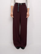 TENSION IN - WIDE ELASTIC BACK PANTS - WINE