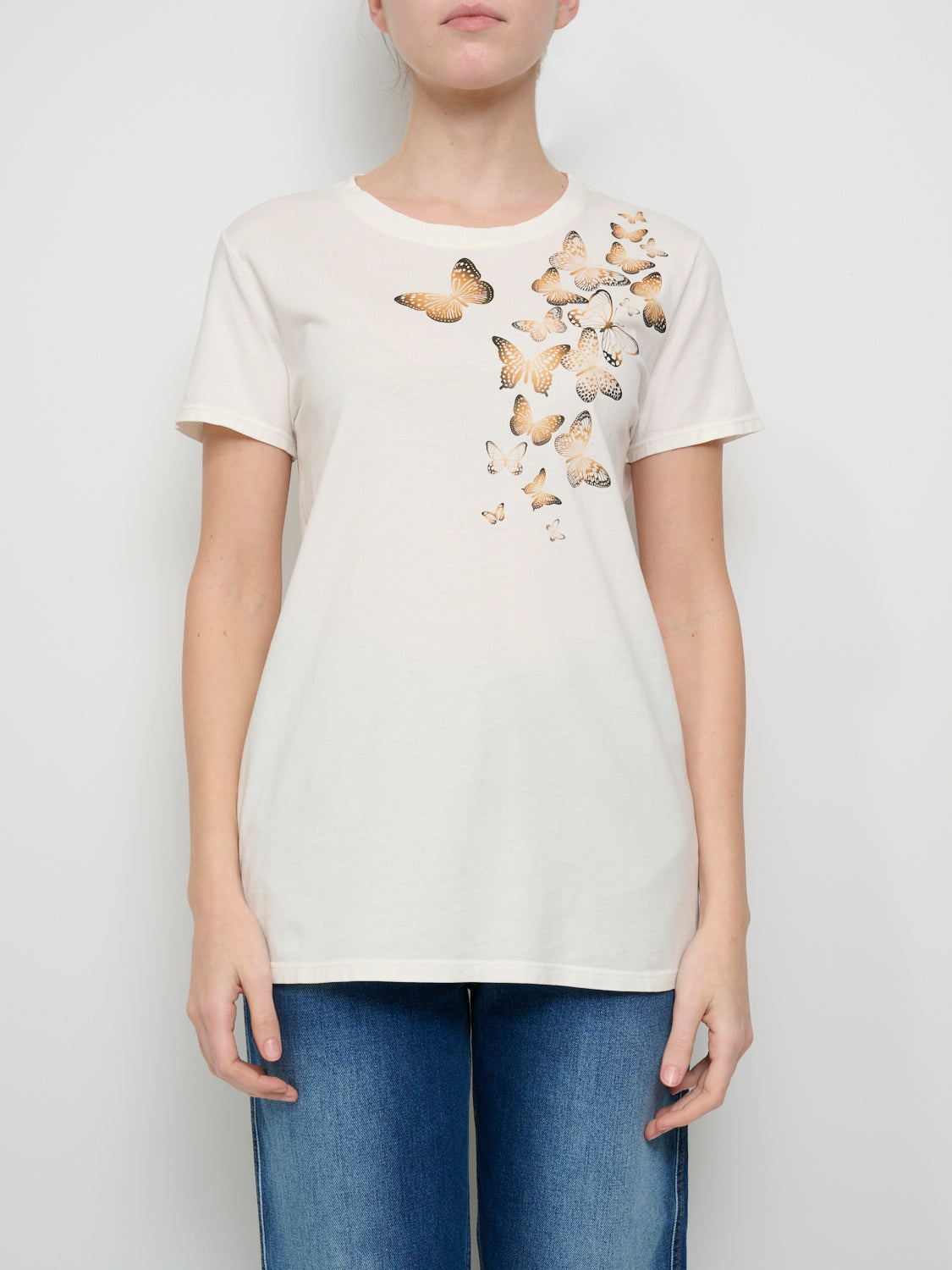 Vicolo blusa con fusciacca con trasparenze bianco latte main image 1