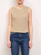 TENSION IN - CREW NECK VEST - GOLD