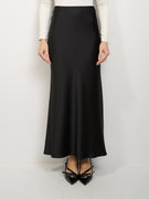 IMPERIAL - SATIN SKIRT - BLACK