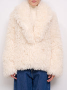 DIXIE - ECO FUR JACKET - CREAM