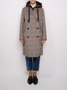 VICOLO - PIED DE PULL COAT + PADDED VEST - BROWN