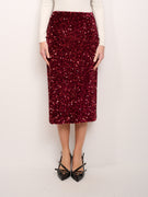 TENSIONE IN - GONNA PAILLETTES - BORDEAUX