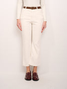 TENSION IN - VELVET TRUMPET PANTS - CREAM
