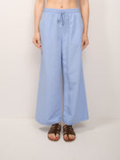 TENSION IN - WIDE ELASTIC PANTS - LIGHT BLUE