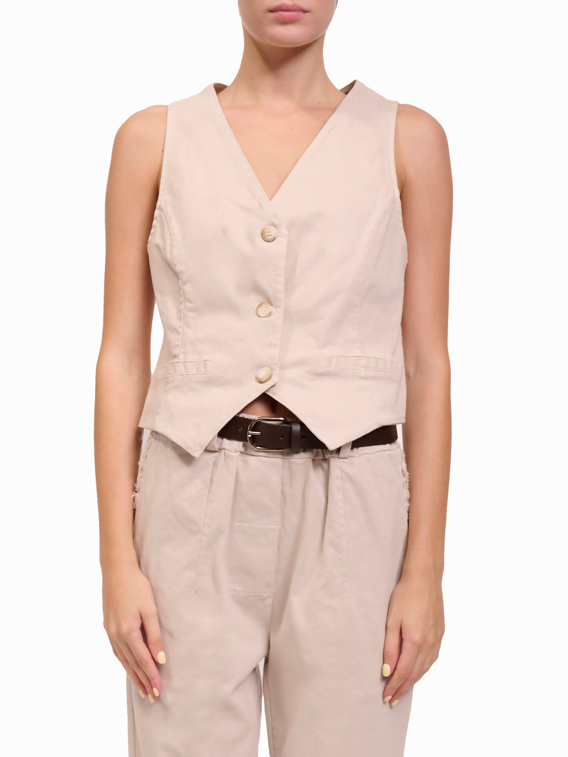 Gibella-G Vest - Ecru main image 1