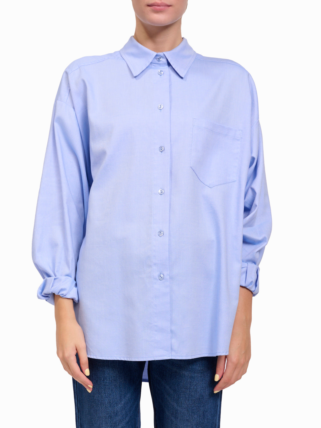 CAMICIA SPALLINE CELESTE