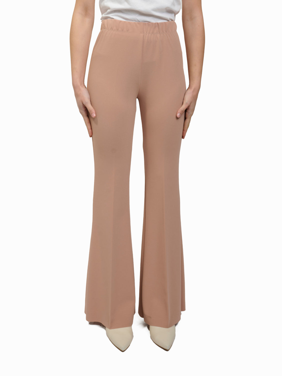 Pantalone modellante ampio in tessuto compact - Pine Bark Pantalone modellante ampio in tessuto compact - Pine Bark