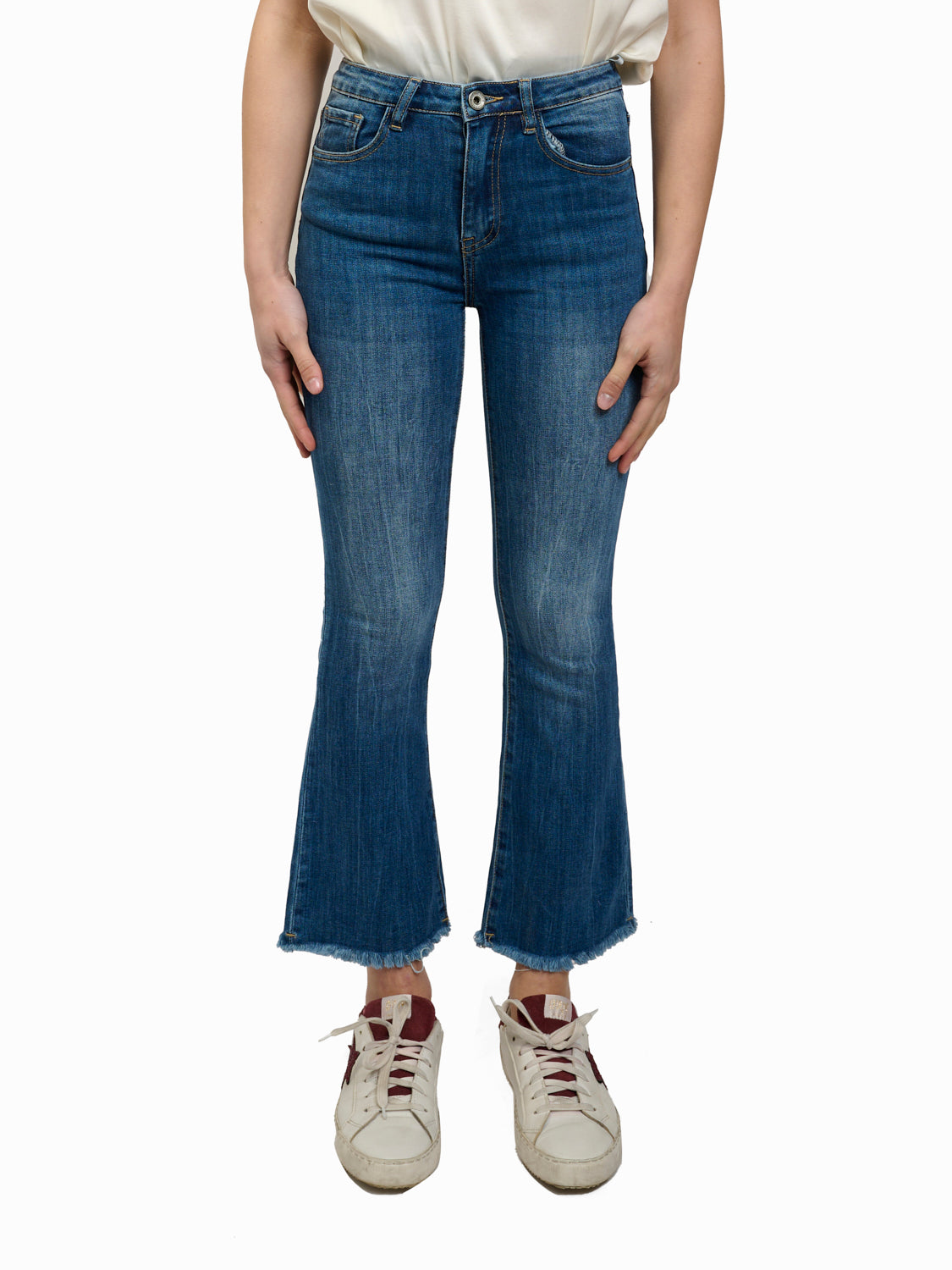 HASHTAG JEANS A ZAMPETTA SFRANGIATO DENIM