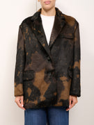 TENSIONE IN - GIACCA COWPRINT 2 BOTTONI - NERO