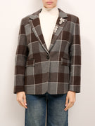 TENSIONE IN - GIACCA QUADRI 1 PETTO - GRIGIO/MORO