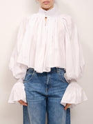 TENSIONE IN - CAMICIA CROP - BIANCO