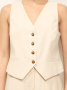 TENSIONE IN - COMPLETO GILET+PANTALONE - AVORIO
