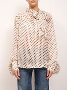 TENSIONE IN - CAMICIA FIOCCO POIS - PANNA/NERO