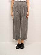 TENSIONE IN - PANTALONE GESSATOPENCES E RISVOLTO - GRIGIO