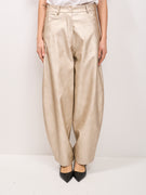 TENSIONE IN - PANTALONE ECOPELLE METALIZZATO BALOO - ORO