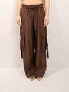 TENSIONE IN - PANTALONE ELASTICO CARGO - MORO