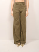 TENSIONE IN - PANTALONE PUNTO MILANO GESSATO LARGO - MILITARE