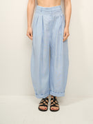 TENSIONE IN - PANTALONE LARGO PENCES - CELESTE