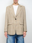 TENSIONE IN - GIACCA FANTASIA FRANGE - BEIGE/BEIGE