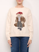 IDENTITY - TEDDY BEAR SWEATER - CREAM