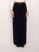 TENSION IN - PALAZZO TROUSERS CORDUROY - BLUE