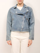 TENSIONE IN - GIACCA CHIODO JEANS - DENIM