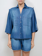 HAVE ONE - CAMICIA CHAMBRY - BLU