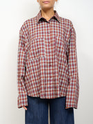HAVE ONE - CAMICIA OVER QUADRI TASCHE - BRUCIATO