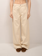 VICOLO - JEANS MIA GAMBA LARGA - CREMA