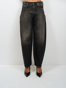 VICOLO - JEANS CHIARA - DENIM NERO DIRTY