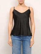 TENSIONE IN - TOP BRETELLINE SATIN - NERO