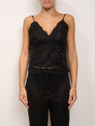 TENSIONE IN - TOP PIZZO - NERO