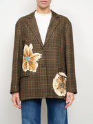 DIXIE - GIACCA QUADRI FIORE - ARANCIO