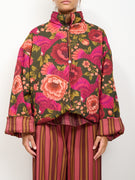 HAVE ONE - BOMBER FANTASIA POLSO RIGATO - STAMPA PAPPAGALLI