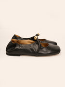 DIVINE FOLLIE - BALLERINA NAPPA CON SEMI SFERA - NERO