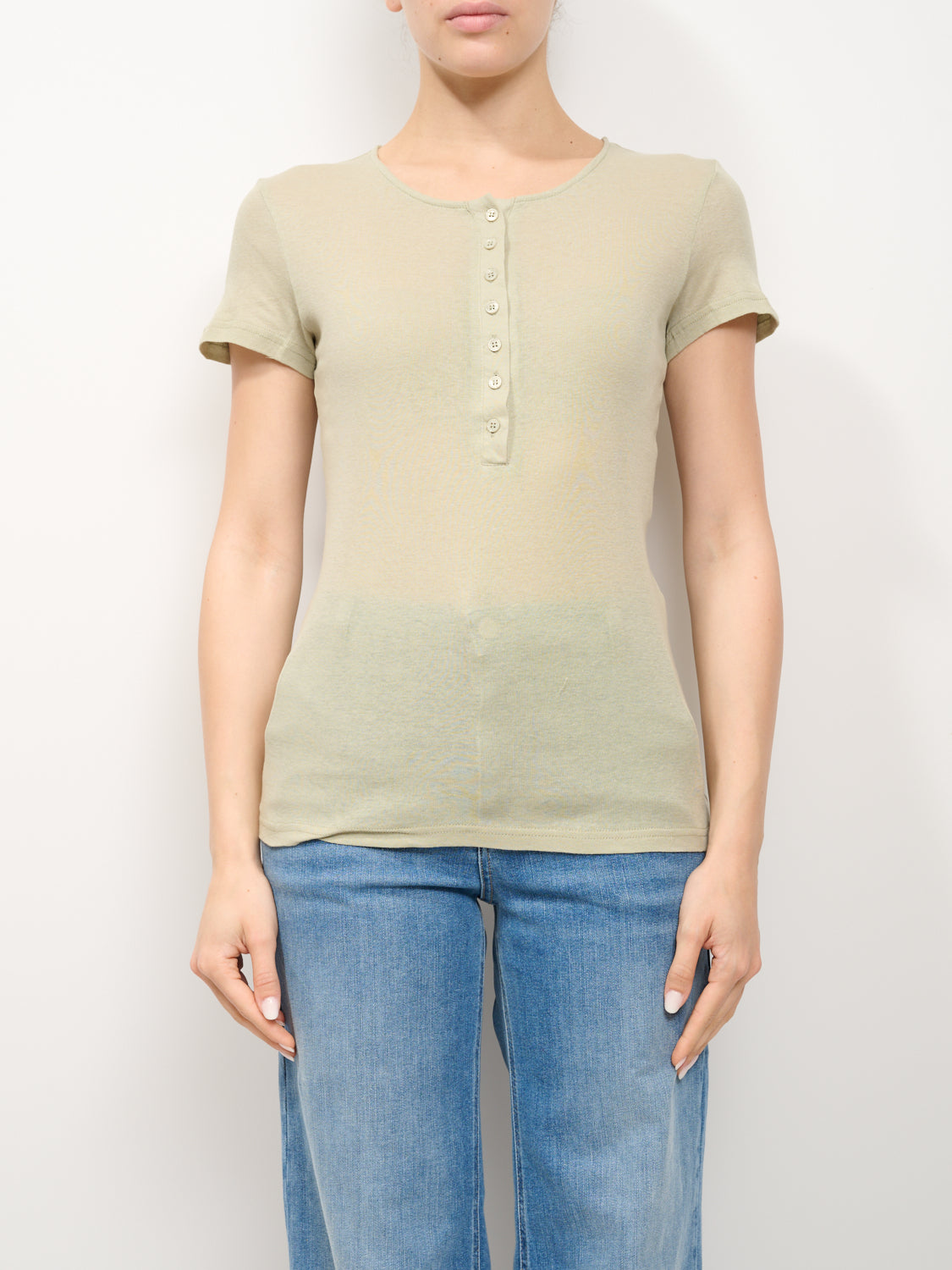 IDENTITY - T-SHIRT BOTTONCINI - MILITARE