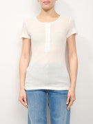 IDENTITY - T-SHIRT BOTTONCINI - BIANCO