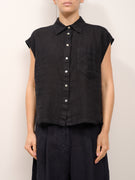 TENSIONE IN - CAMICIA TASCA SENZA MANICHE - BLU
