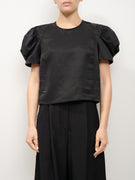TENSIONE IN - CAMICIA MEZZA MANICA PALLONCINO - NERO